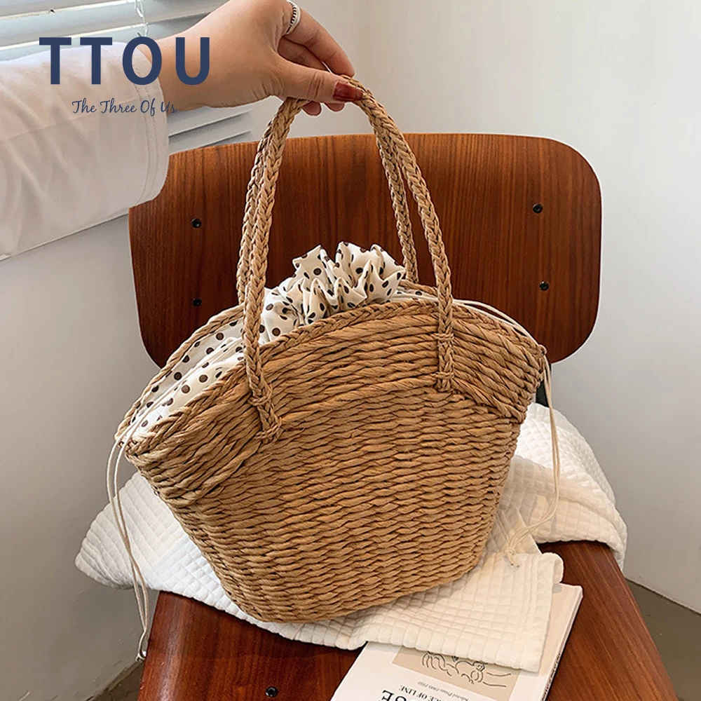 Ажурные плетеные соломенные сумки для женщин 2022