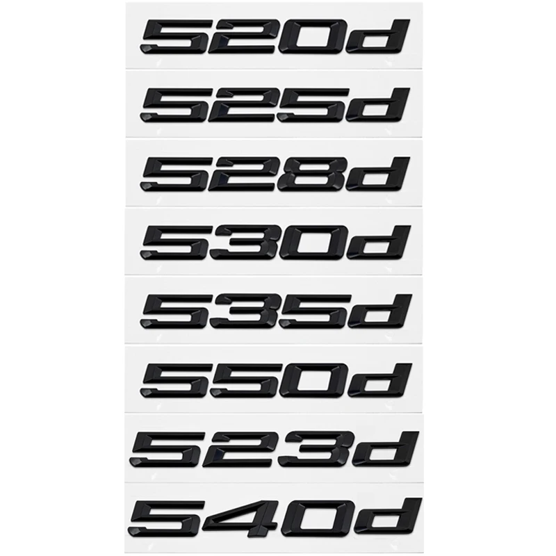 

3D ABS Car Trunk Letters Logo Decals Badge Emblem Sticker For BMW 5 Series 520d 525d 528d 530d 535d 540d E39 E60 E61 F07 F10 F11