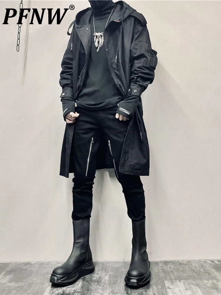 

Мужская двухслойная куртка с капюшоном и молнией на талии, 12A5772