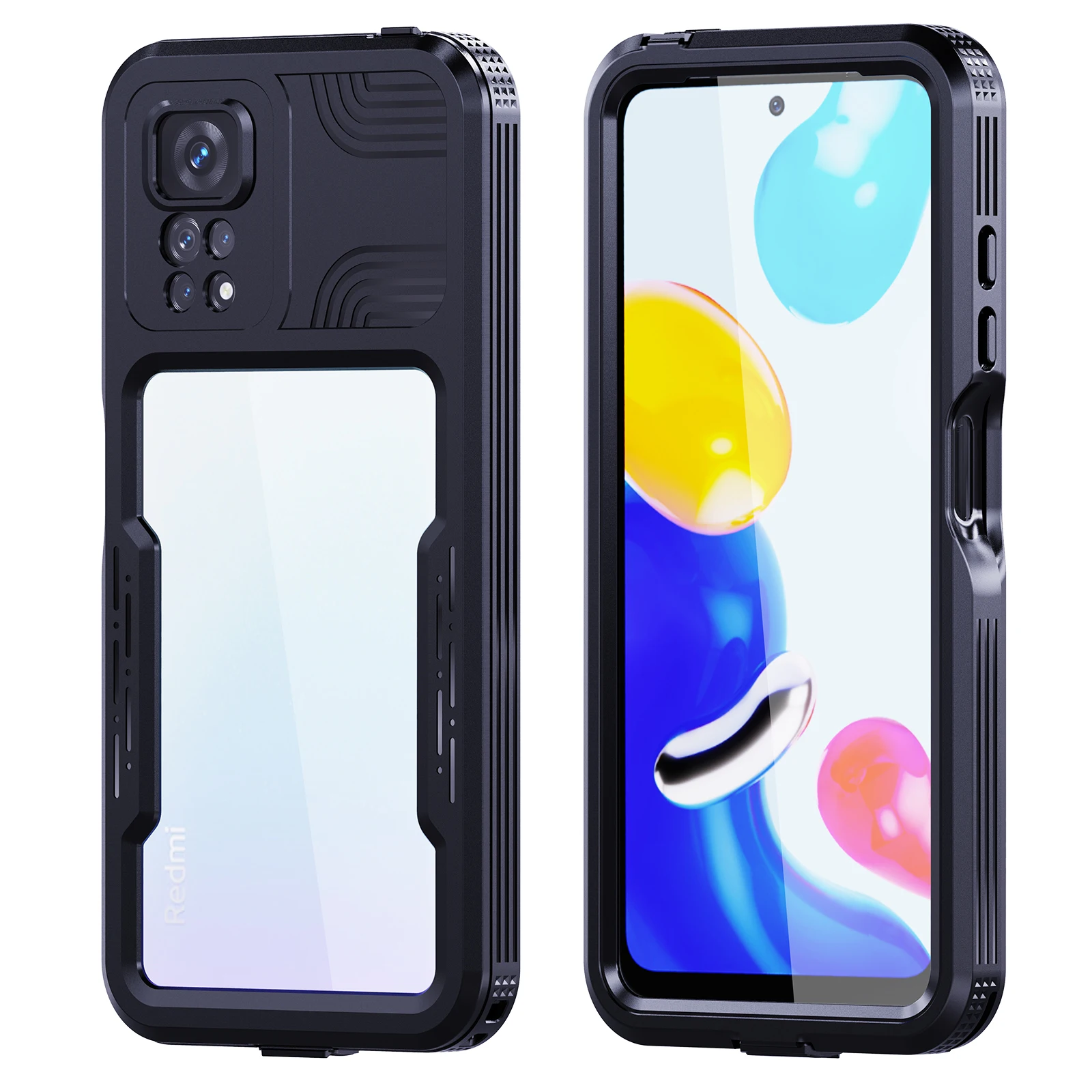 IP68 Waterproof Case On For Xiaomi Redmi Note 11 11S Case Transparent Armor Diving Underwater Swim Outdoor Full Cover Note11