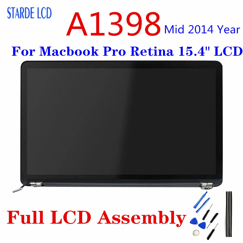 Original LCD Screen For Apple MacBook Pro Retina 15.4'' A1398 Late 2013 Mid 2014 Year 2880*1800 Display Full Assembly Repair