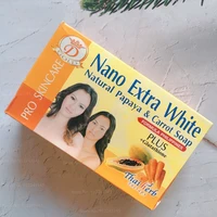 nano extra white natural papaya carrot soap