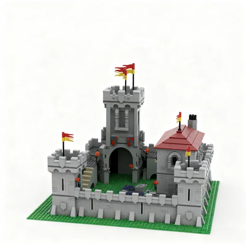 Фото 4561 деталь MOC: Средневековый Замок-крепость для тренировок рыцарей Львиных орд, конструктор, сборная модель, коллекционная игрушка, подарок №2