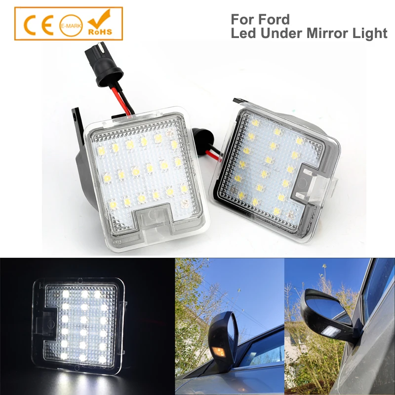 

2x No Error Led Under Side Mirror Lamp Welcome Puddle Lights For Ford Kuga Focus Mondeo S-Max C-Max Galaxy Escape Car Accessorie