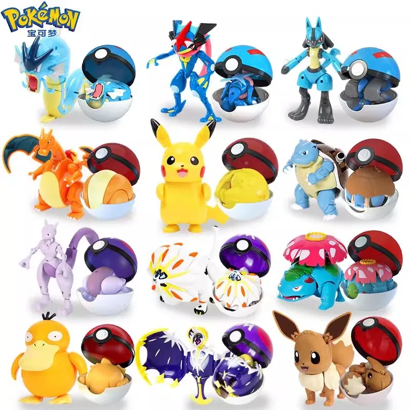 Набор Фигурок Pokemon - Пикачу Jenni &amp Turtle Коллекционная Игрушка Для Переноски