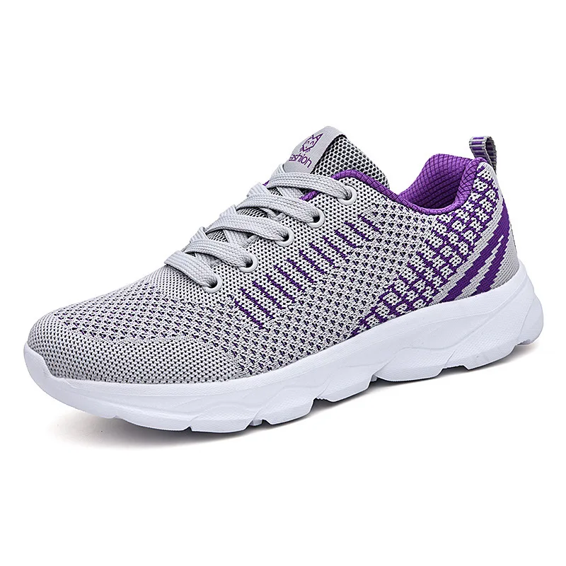 Women's Sports Shoes Flat Bottom Large Size 42  Running Shoes Mesh Surface Women Sports And Leisure Shoes Breathable Mesh Shoes
