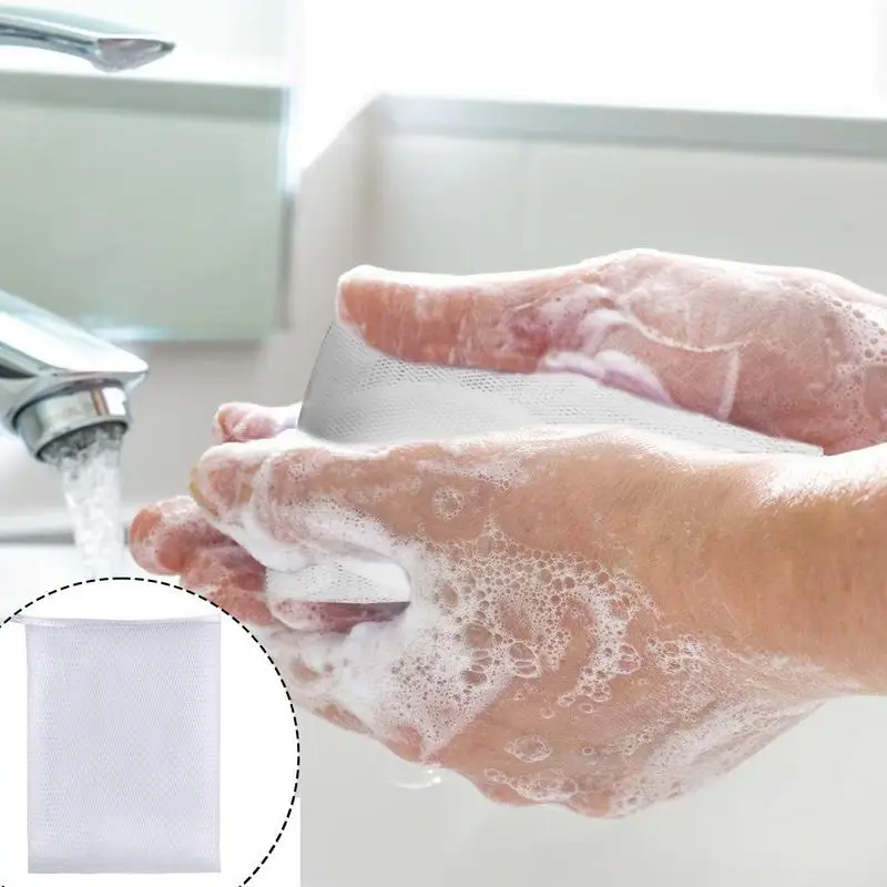 Двухслойная Сетчатая Сумка-мешок на шнурке для хранения шампуня и мыла