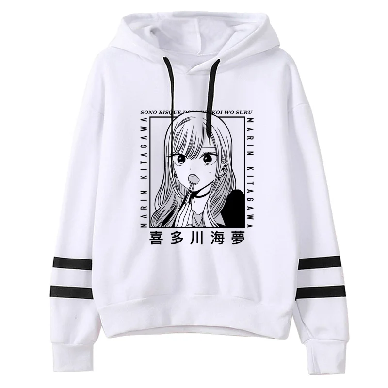 

Толстовка с капюшоном marin kitagawa, Мужская Уличная одежда Ulzzang манга, винтажная Мужская толстовка, свитшоты с принтом Ulzzang