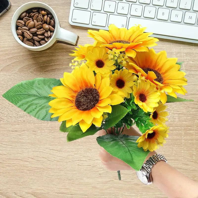 

Bring the Rustic Charm to Your Wedding with Artificial Sunflowers - Lifelike Simulation Flowers for a Perfect Wedding Decor