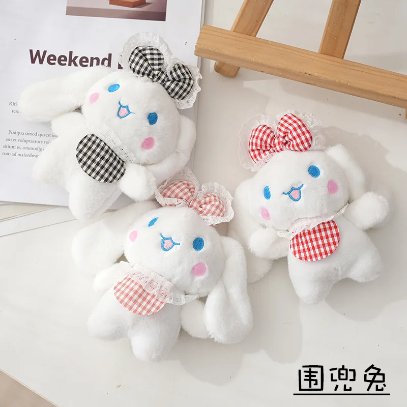 

Милый Sanrio Cinnamoroll аниме фигурка игрушка плюшевый слюнявчик для куклы бант Цветочная плюшевая игрушка брелок сумка Подвеска для девочки маленький подарок