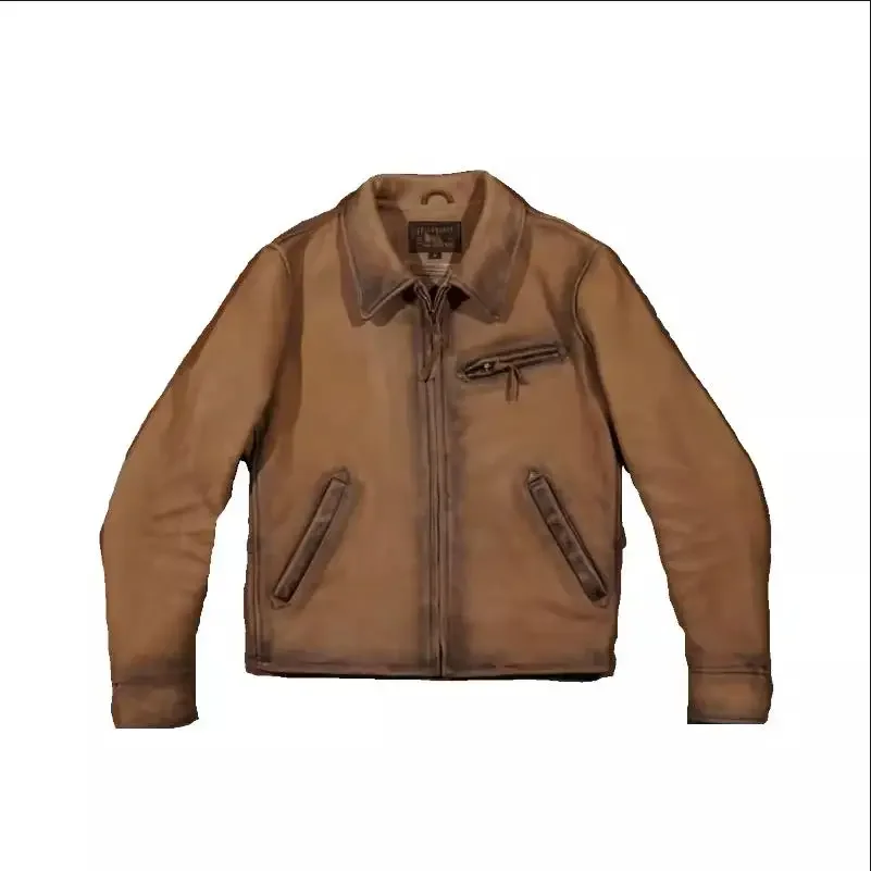 Новинка! Оптовая продажа роскошная винтажная куртка из натуральной кожи.