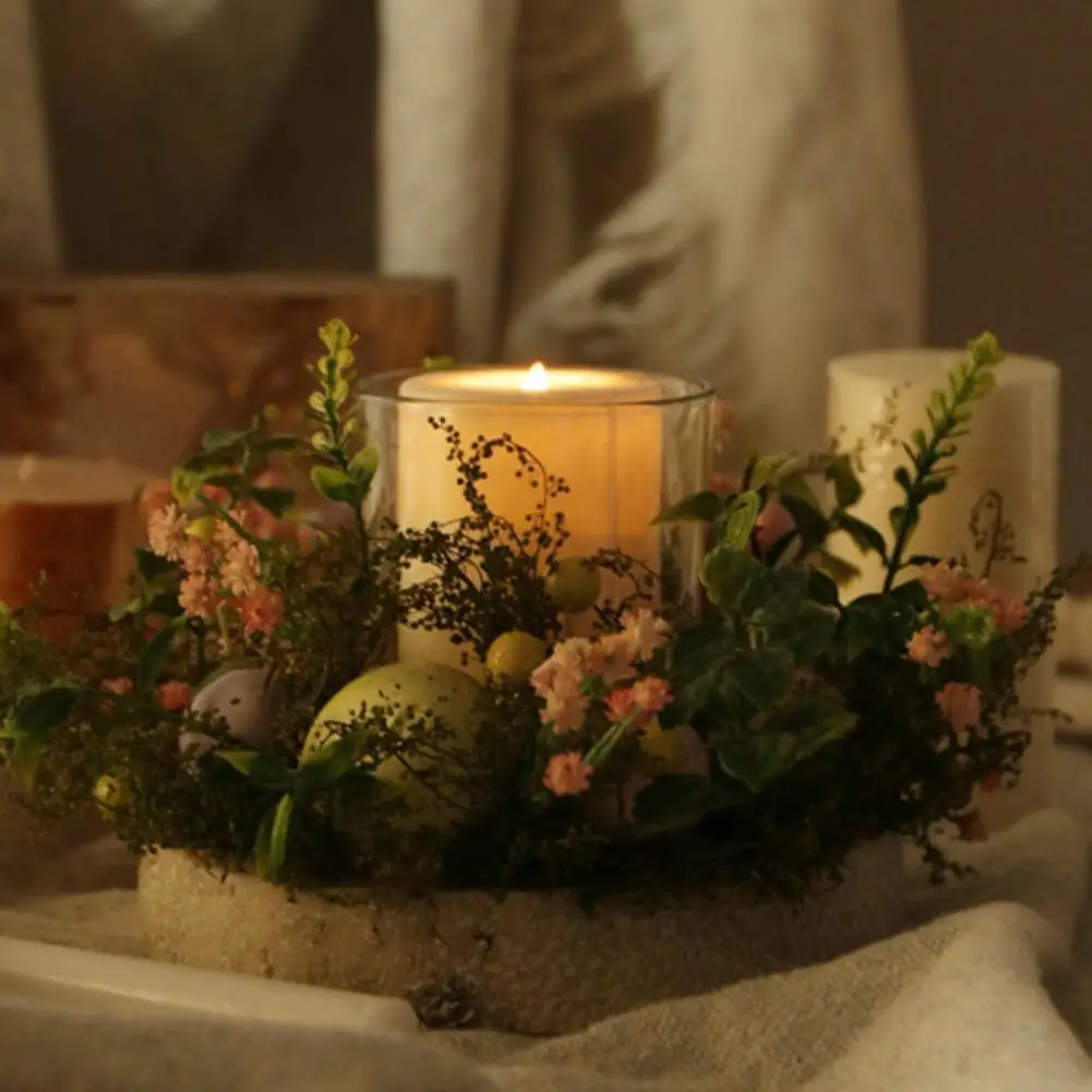 

Anti-wear Anti-deform Aesthetic Wreath Decor Candle Holder Cup for Gifts
