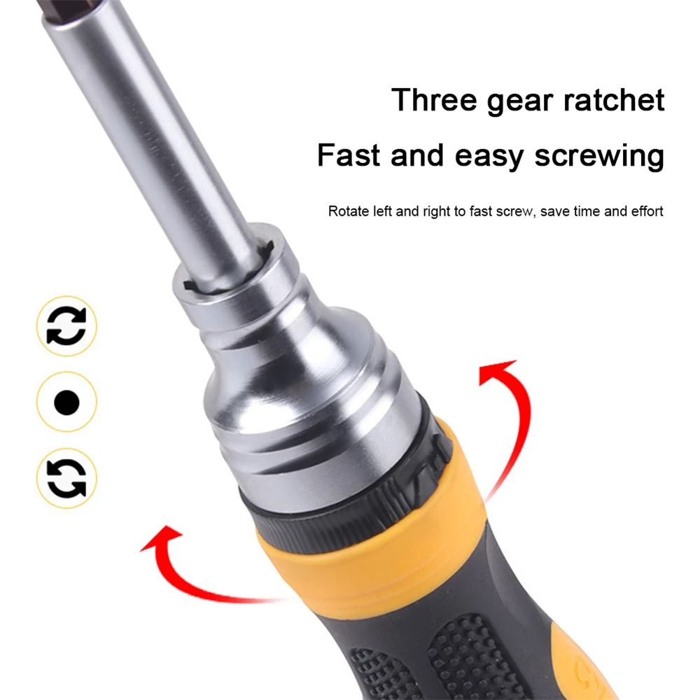 Отвертка с храповым механизмом магнитный электроинструмент набор отверток S2