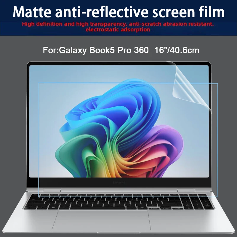Фото Для Samsung Galaxy Book5/4 Pro 360 16,6 см/16 дюймов, пленка для клавиатуры, пленка для экрана ноутбука, пленка HD, закаленная пленка, матовая пленка, пленка BLF №4