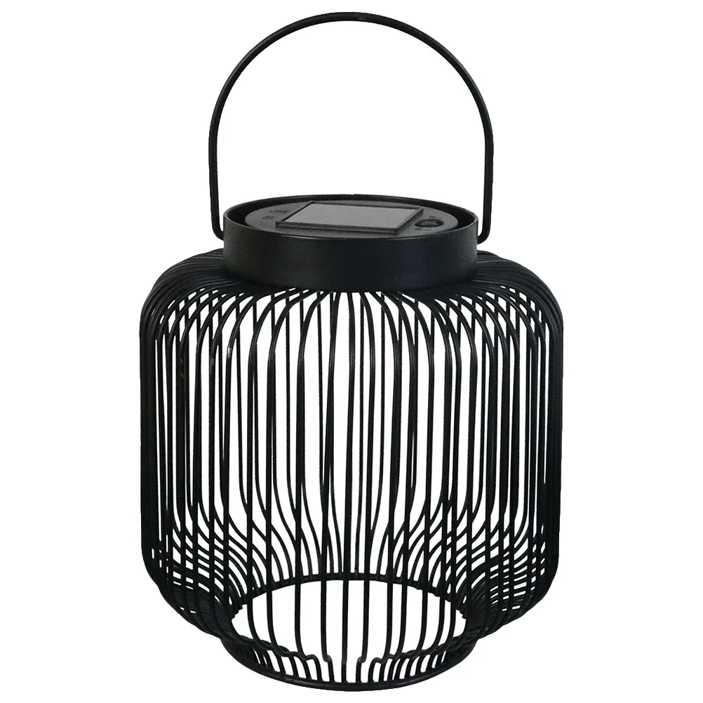 

Garden Wrought Iron Hanging Lamp Solar Energy Lamp Pendant Chic Landscape Lamp