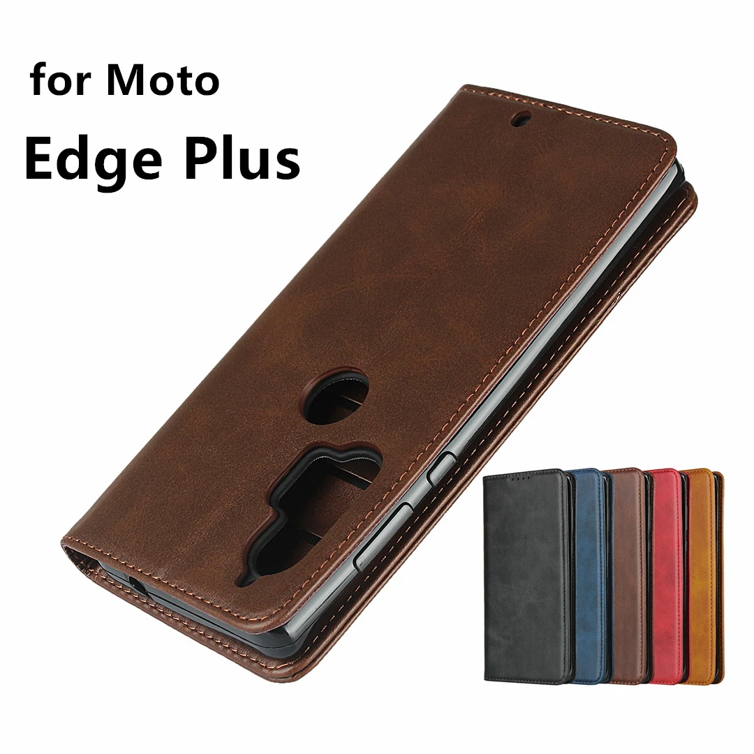 

Leather case for Motorola Moto Edge Plus card holder Holster Magnetic attraction Cover Case Wallet Flip Case