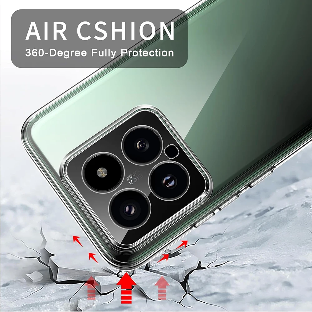 Ультратонкий силиконовый мягкий чехол для Xiaomi 14 14T 13 13T 12 12X 12S 12T Pro Lite