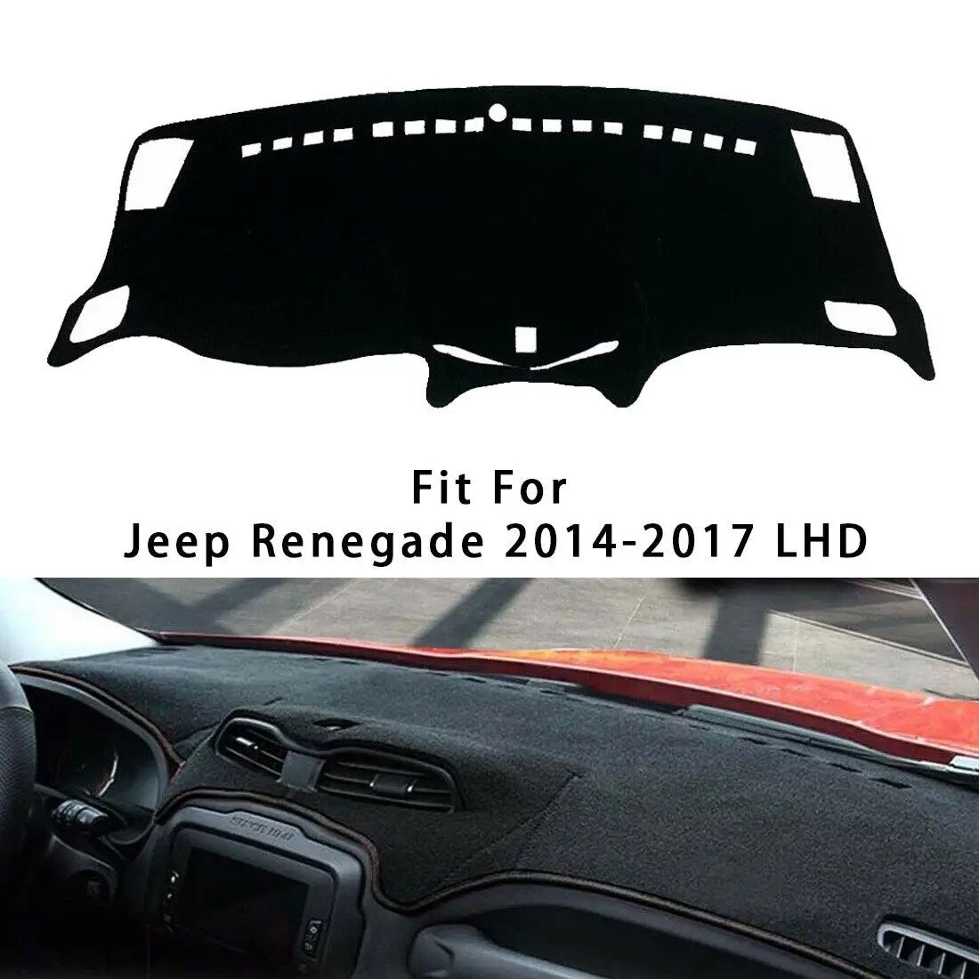 

Коврик для приборной панели автомобиля, Солнцезащитный коврик для Jeep Renegade 2014-2017