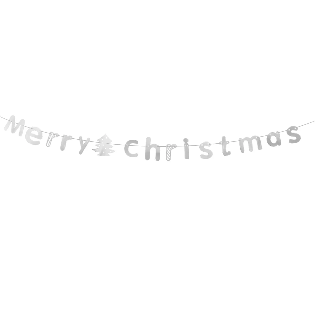 

1 Pc Christmas Banner Hangable Merry Christmas Party Bunting Hanging Garland for Xmas Party Banquet Christmas