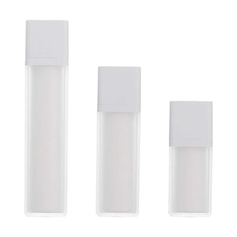 15ml 30ml 50ml Airless Pump Cosmetic Container Frosted Double-layer Thickened Square Lotion Empty Airless Bottle