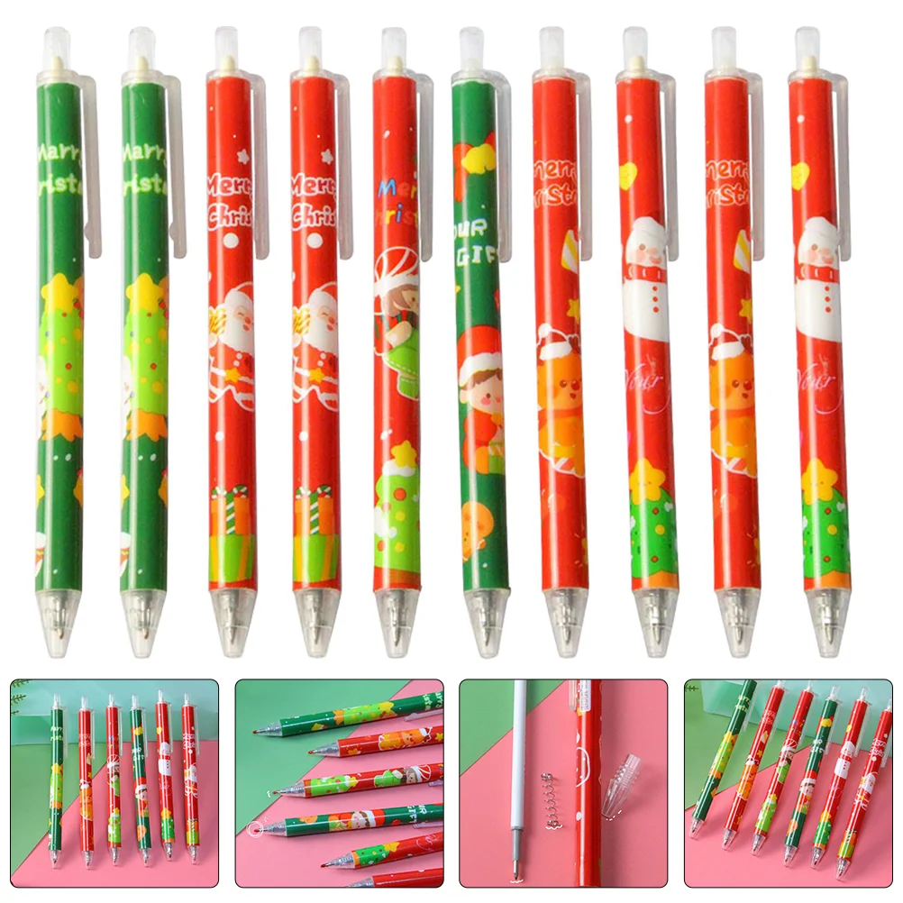 

20 Pcs Christmas Gel Pen Student Signature Pens Writing Stationery Signing Cute Girls Plastic Fountain