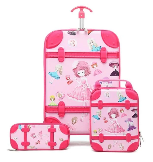 

3D Kids wheeled backpack for school travel trolley bag Children Travel luggage suitcase Mochila kids Trolley Bags with wheels