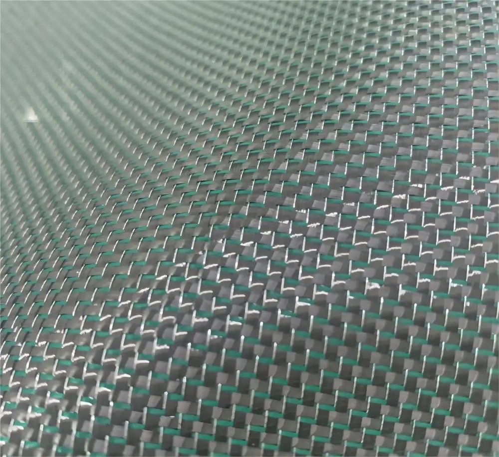 

3K240g Green Silver Plain Weave DIY car interior trim package carbon surface decoration carbon cloth carbon fiber cloth