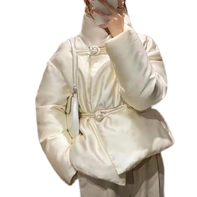 Cotton Clothing Ladies Design Sense Niche Chinese Wind Temperament Senior Sense of Warmth 2022 Winter