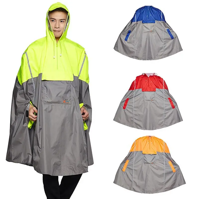 

QIAN Hooded Rain P Women Adults Rain Cover Fishing Climbingoncho Bicycle Waterproof Raincoats Cycling Jacket for Men