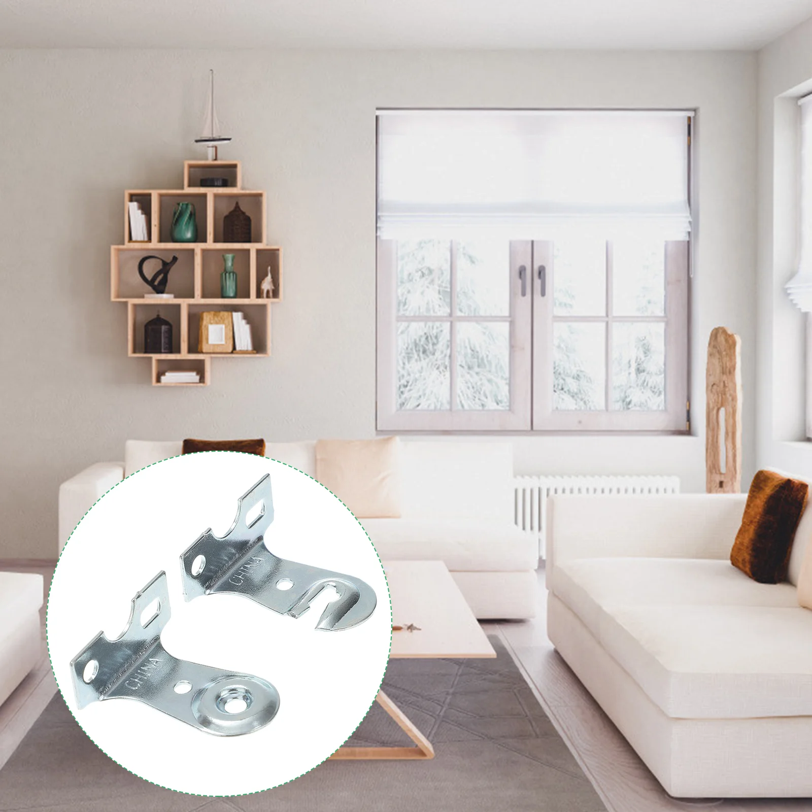 

2 Sets Mount Household Curtain Accessories Install Windows Lifting Office Installation Supplies Wrought Iron Ceiling Drapes