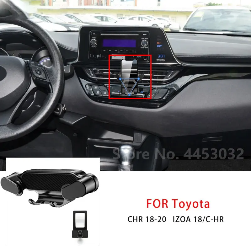 

Gravity Car Mobile Phone Holder For Toyota C-HR CHR Izoa 2018 2019 2020 2021 2022 Air Vent Mount Cover GPS Bracket Accessories