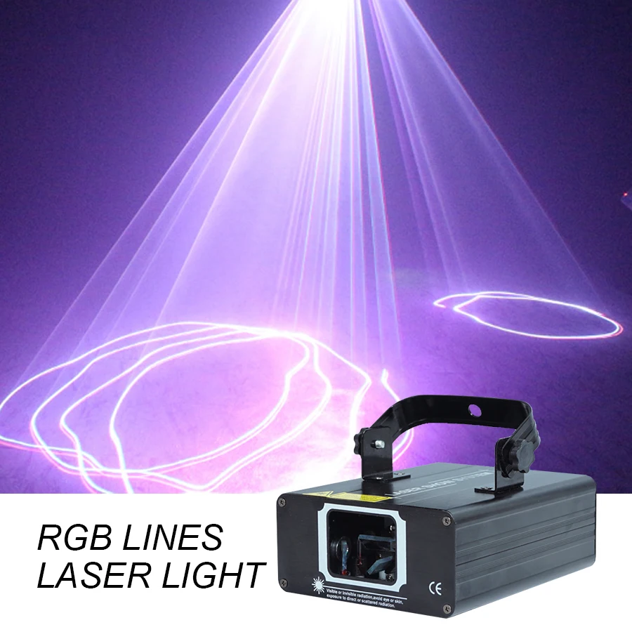 New RGB 500mW Full Color DMX Line Pattern Laser Light Stage Scanning Projector for Disco DJ House Party KTV Festival Party