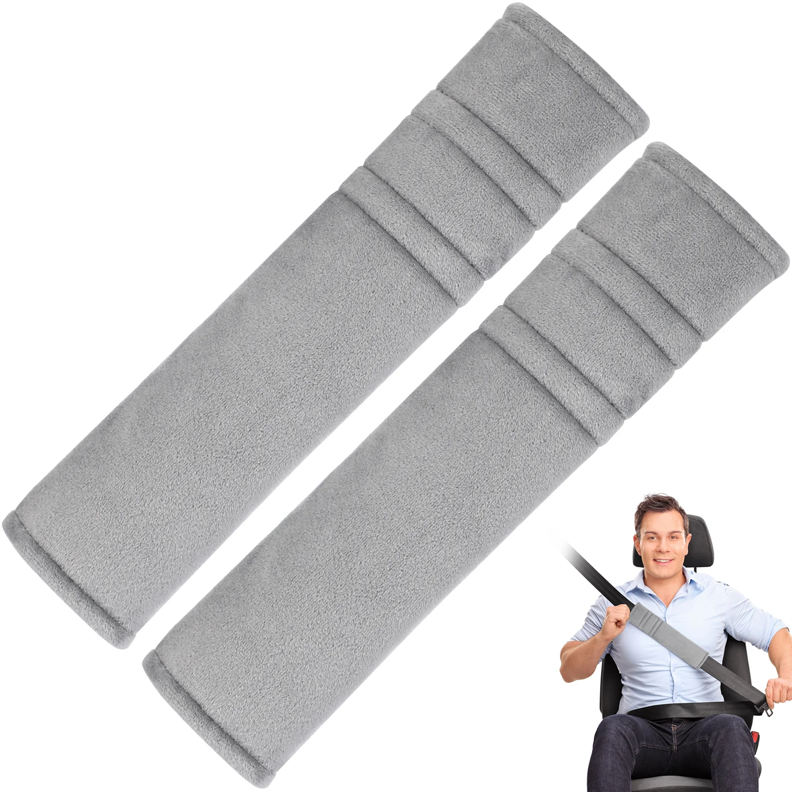 

2PCS Seatbelt Plush Covers Cushions Seat Shoulder Pads for Car Auto