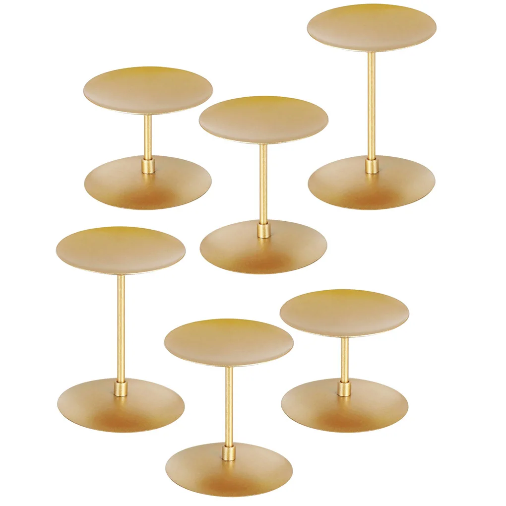 

6 Pcs Candle Holder Centerpiece Column Stand Solid Color Candle Stick Hotel Coffee Shop Restaurant Parties