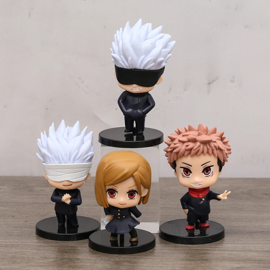 

3pcs/set Jujutsu Kaisen Deformed Figure Itadori Yuji Kugisaki Nobara Gojo Satoru