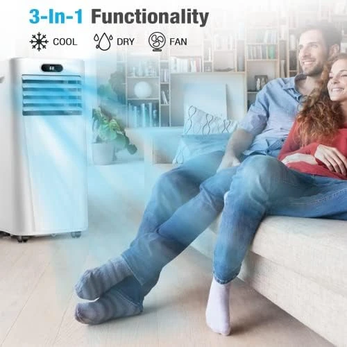 

8,000 BTU Portable Air Conditioners, Air Conditioner for Room Up to 350 Sq.Ft, 3-in-1 Portable AC Unit Cool & Dehumidifier &