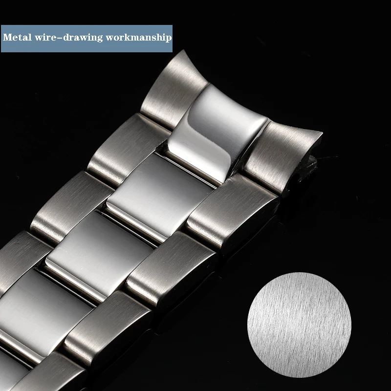 Metal Watchbands For Rolex SUBMARINER DAYTONA Men Folding Clasp Watch Strap  Stainless Steel Watch Bracelet accessories 20 21mm