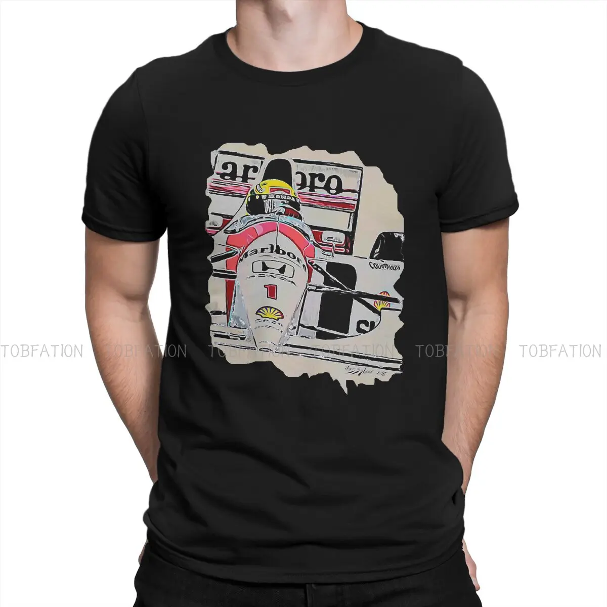 

McLaren Mp47 Hip Hop TShirt Ayrton Senna Great Go Kart Leisure Size S-6XL T Shirt Newest T-shirt For Men Women