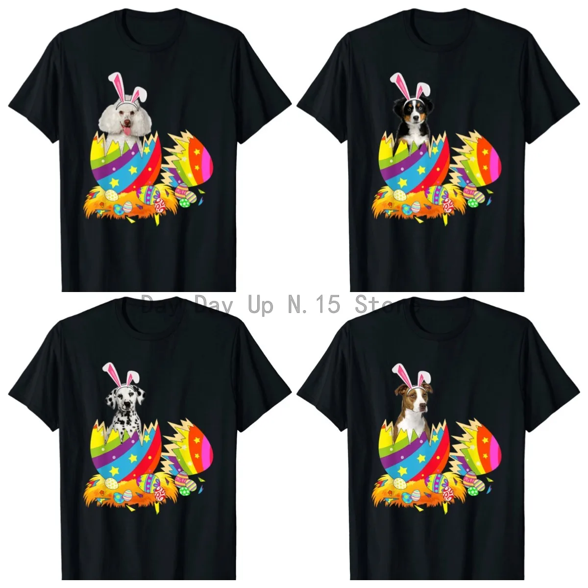 

Happy Easter Poodle Egg Bunny Shirt Dog Lover T-Shirt