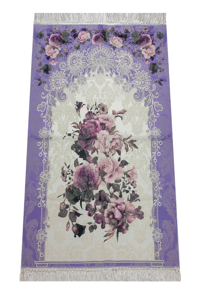 

IQRAH Digital Printed Cotton Chenille Prayer Mat Lilac