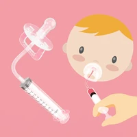 baby dropper dispenser squeeze feeding utensils needle feeder transparent pacifier smart medicine dispenser kids care tools