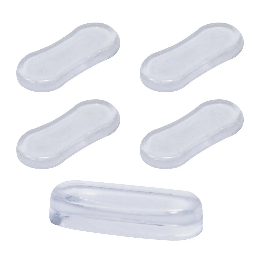 

5 PCS Silicone Gasket Toilet Anti-collision Pad Adhesive Buffer Pads Washer 5.1x2.3cm Self-adhesive Gaskets Silica Gel Lid