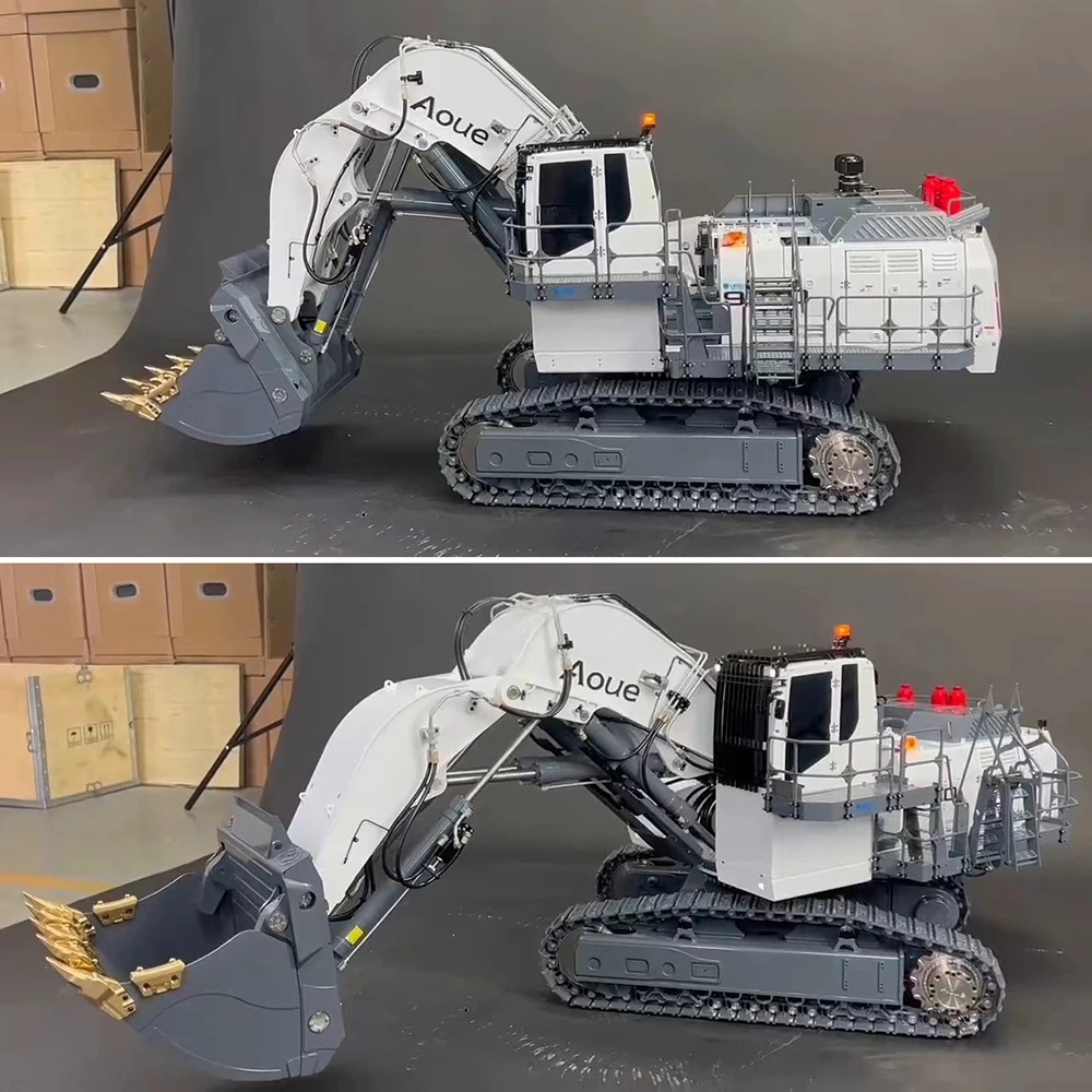 

Liebherr AOUE 9150 1/14 RC Front and Rear Bucket Hydraulic Excavator Metal Heavy Mining Excavator Model Adult Rc Car Toy
