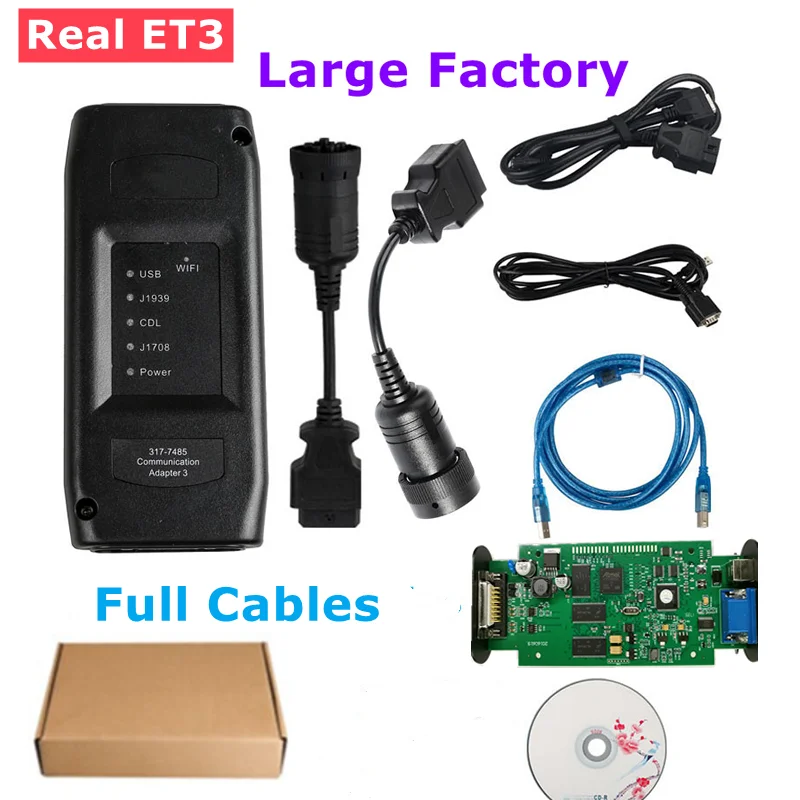 

Real cat ET3 add 14PIN Cable 9PIN cable V2019 ET-3 Adapter 3 III CAT3 Truck Diagnostic Tool Communication 317-7485