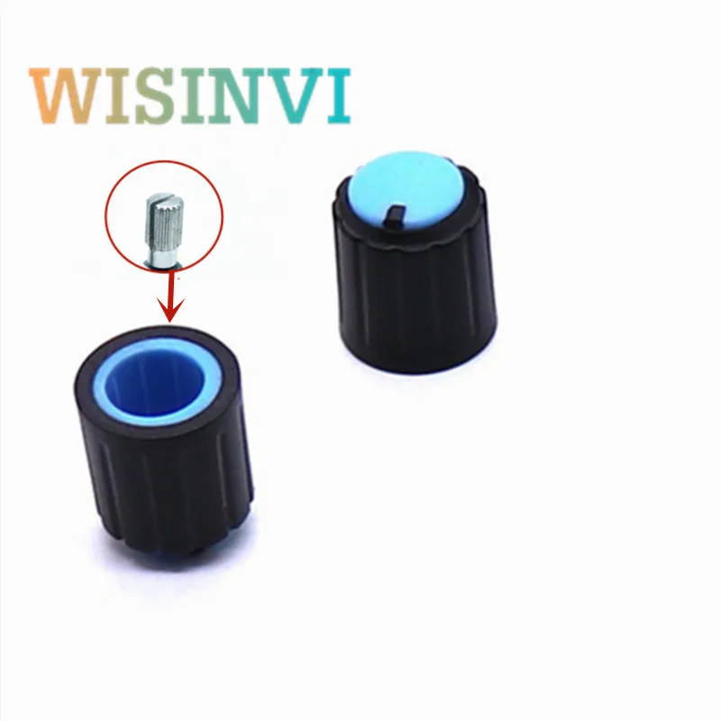 

10 шт. 9,5*12 мм черная и синяя пластиковая маленькая ручка потенциометр аудио оборудование ручка шляпы внутренний диаметр 6 мм
