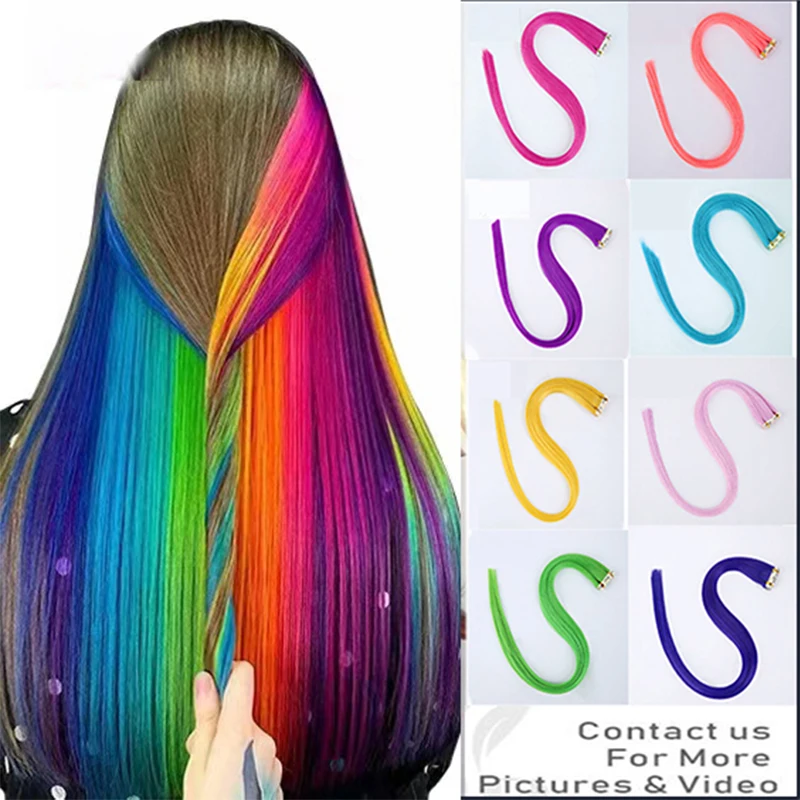 Colorful Soft Tape in Remy Human Hair Tape in Hair Extensions Straight Seamless Glue Skin Weft Tape in Hair Extensions