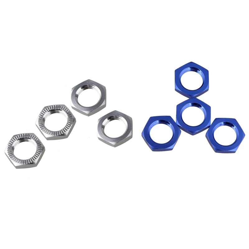 

8 шт. 17 мм усовершенствованная Крышка для шестигранной головки колеса N10177 для RC1:8 модели автомобиля-4 шт. темно-синего и 4 шт. серебристого цве...