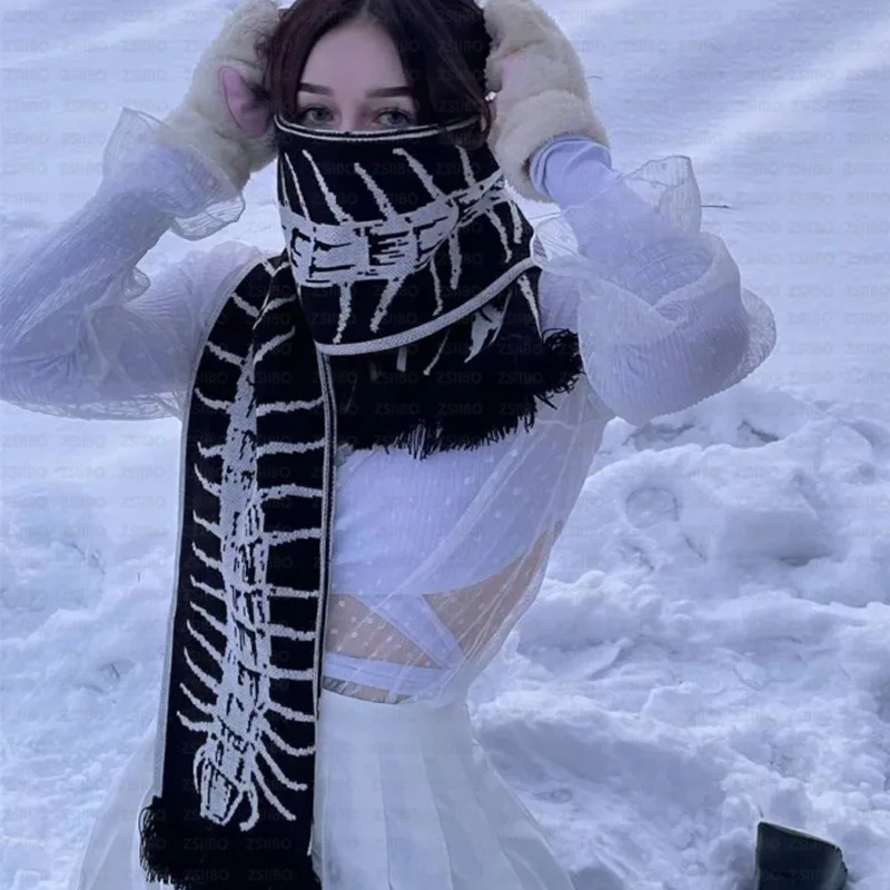 Зимний женский шейный платок TARUXY Y2k с принтом