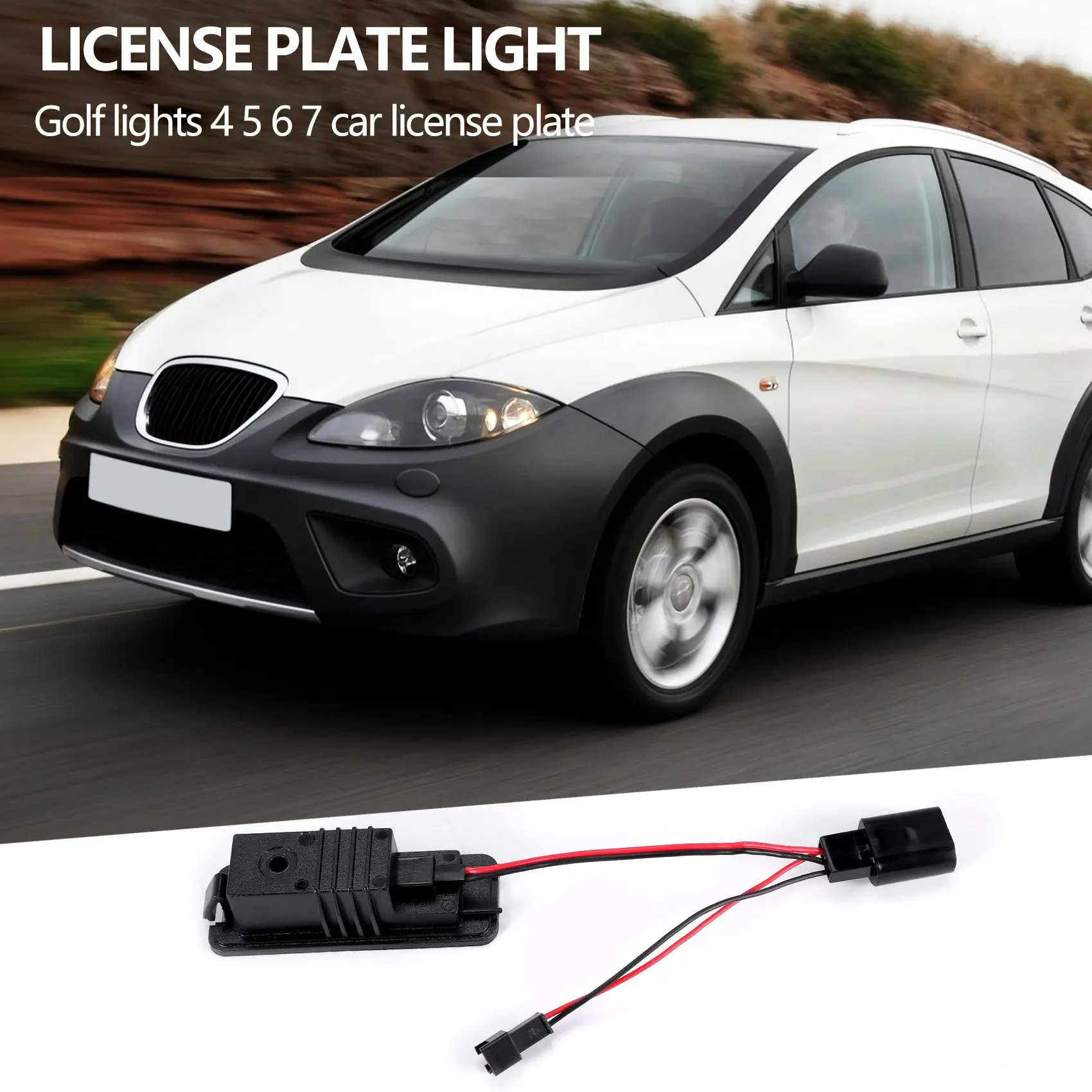 2 шт. светодиодные лампы для номерного знака 12 В