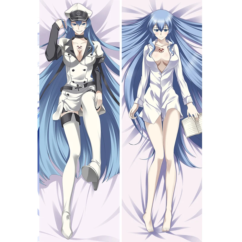 Новый образец Аниме Akame ga Kill Esdeath Kurome Дакимакура Наволочка для подушки Тело Бросок Наволочка Двусторонняя Наволочка